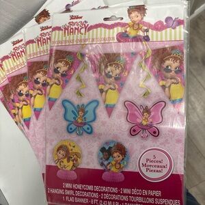 Fancy Nancy Party Decoration Kits - Pink and Blue